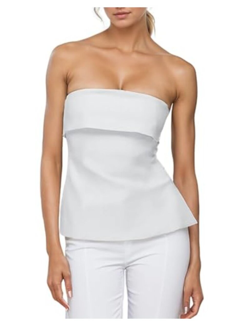 Strapless Off Shoulder Bandeau Tube Top for Women Y2K Going Out Sexy